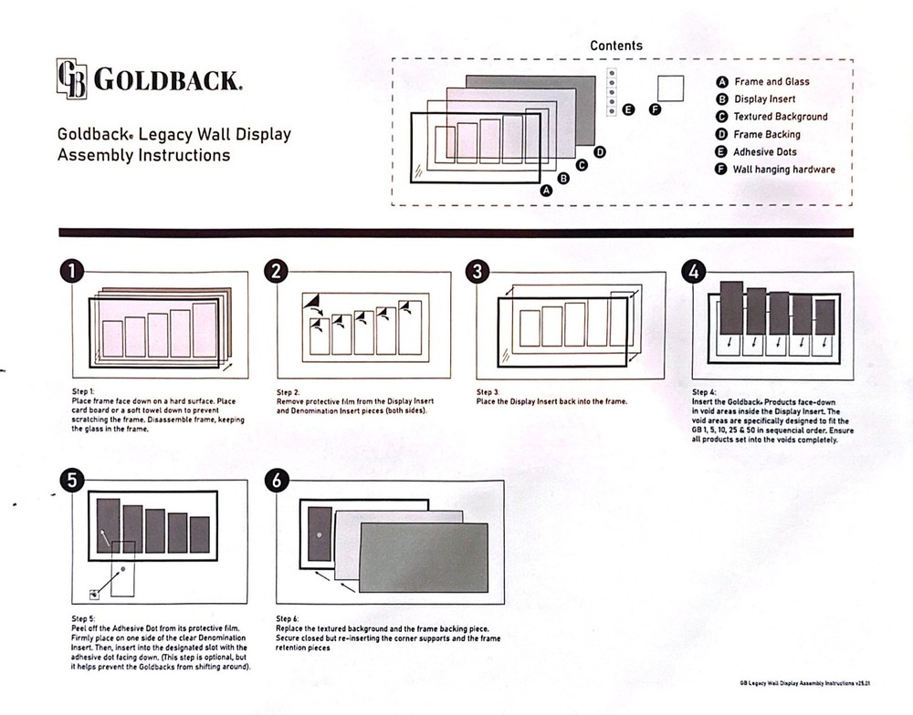 Goldback Black Legacy Frame - (Goldbacks Sold Separately)