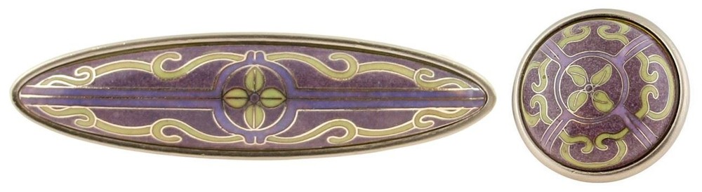 3" Cloisonné Dynasty Pull Lavender