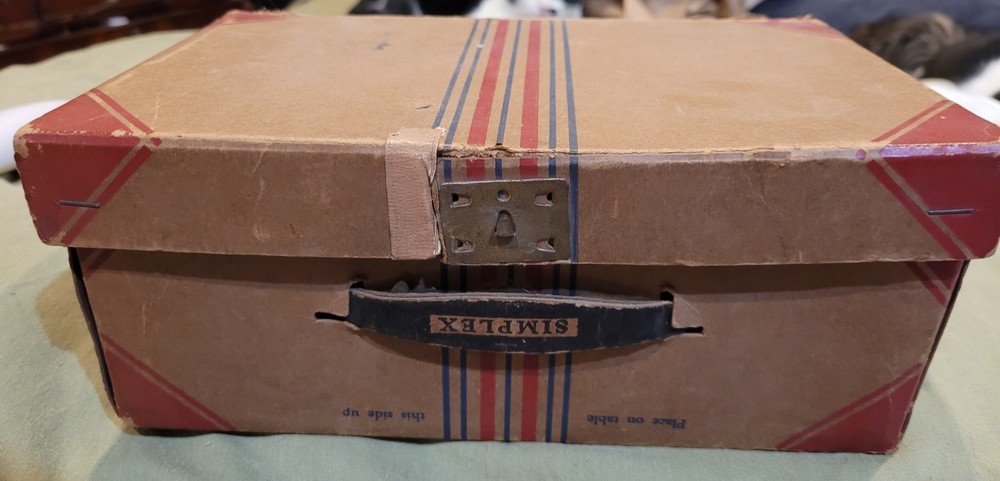 Antique c. 1902 Simplex Practical Dial Typewriter No. 2 With Box