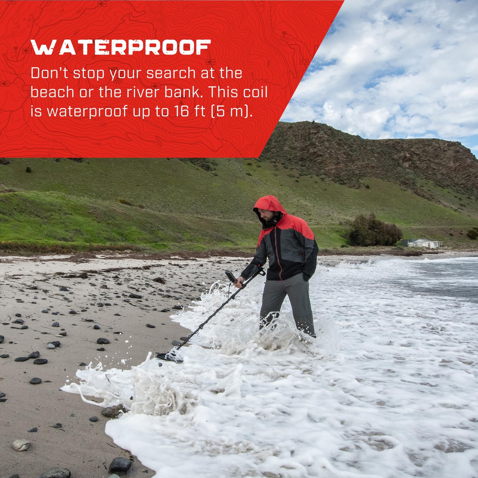 MINELAB M8 COIL with SKIDPLATE 8"X5.5" ELLIPTICAL DOUBLE-D for The Minelab MANTI