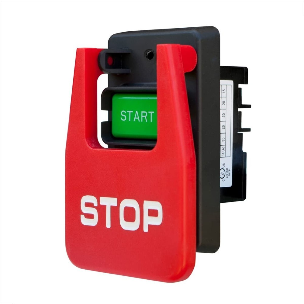 Compact Dual Voltage Paddle Switch - Emergency Shut-off for Power Tool Safety