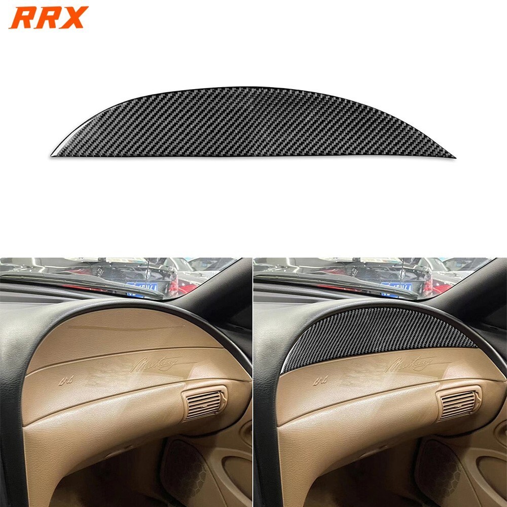 For Ford Mustang 96-03 LHD Carbon Fiber Interior Dashboard Co-pilot Panel Cover