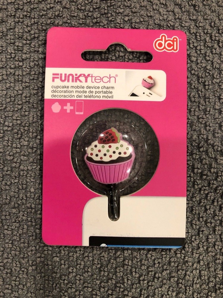 DCI Funky Tech Mobile Device Charm "Cupcake"  #39027