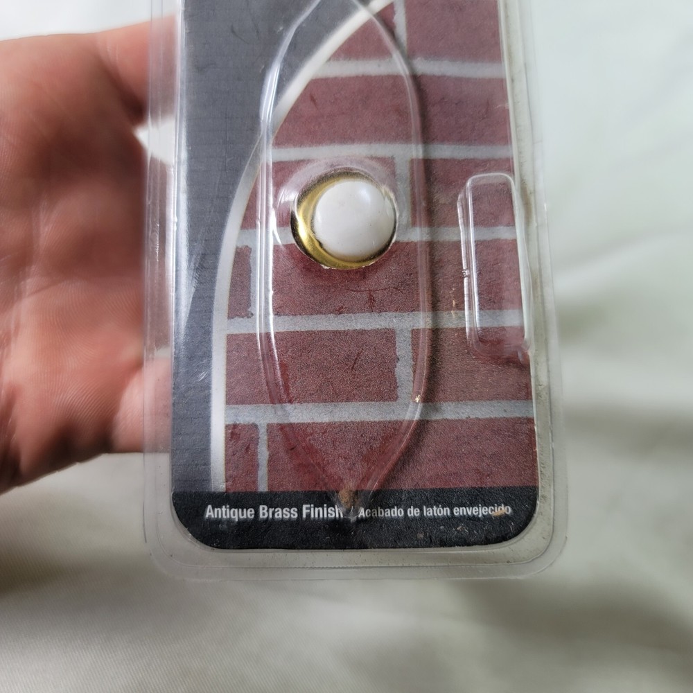 Utilitech Lighted Button Wired Midel 0098756 Brass Finish
