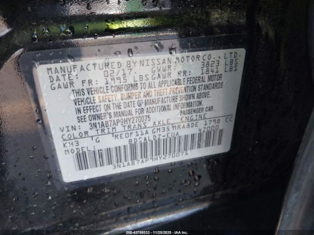 SENTRA 2017 Glove Box 4929322