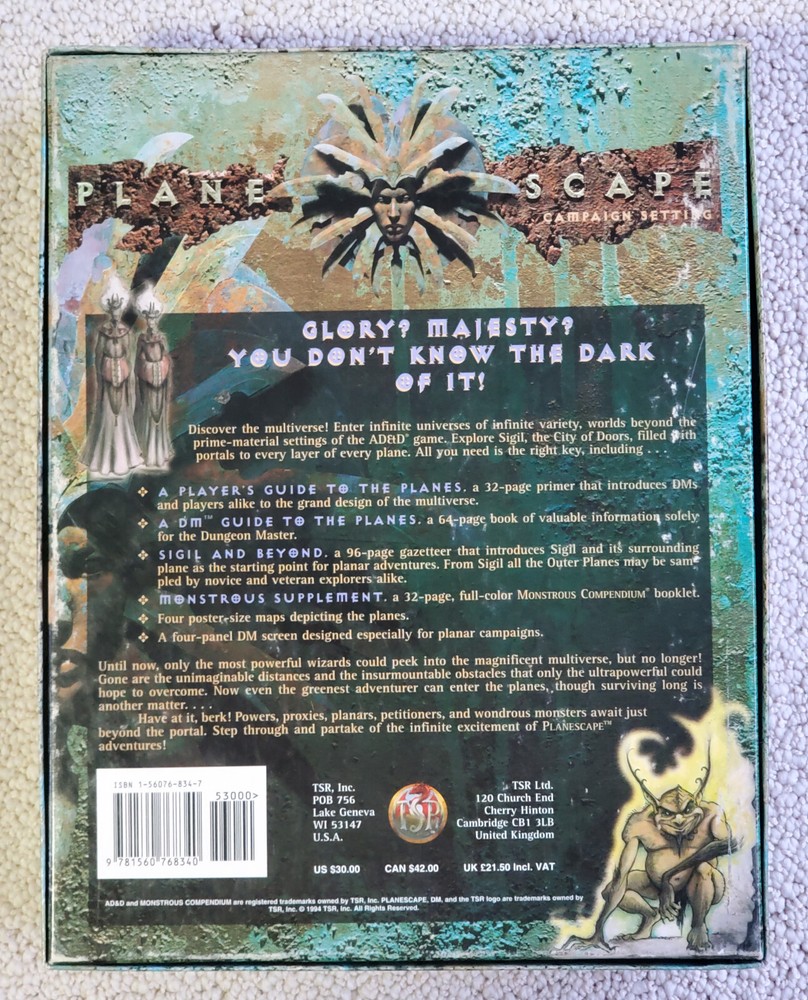 AD&D 2nd Edition Plane Scape Campaign Setting