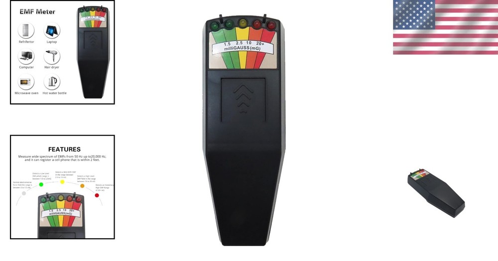 Lightweight Ghost Hunting Meter - 5 LED Display for EMF Detection Anywhere