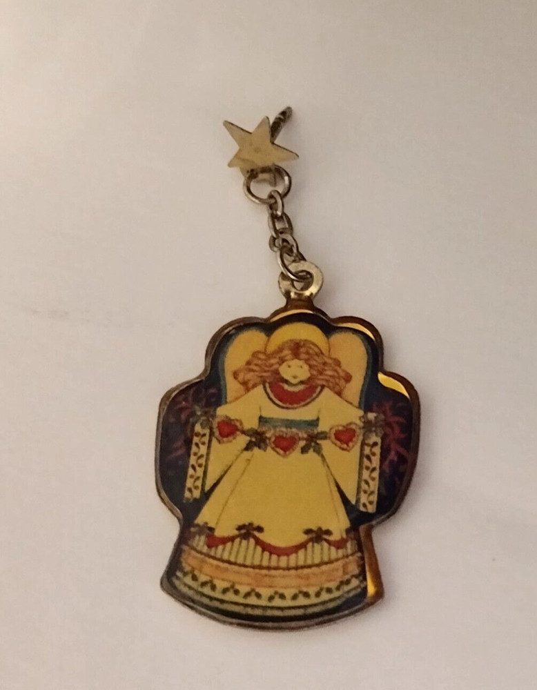 Multicolor Angel Hearts Star Dangle Charm Pin