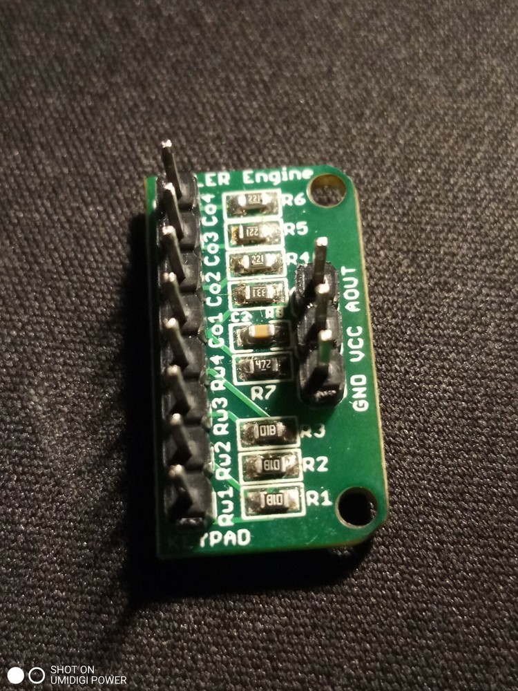 Analog OneKeyPad Interface for 4x4 Matrix Keyboard