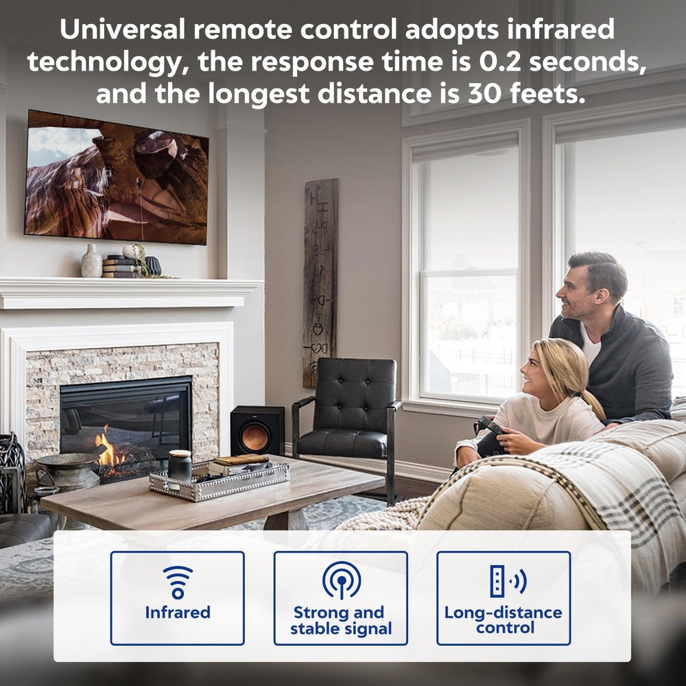 Universal-TV-Remote-Control Compatible with Black