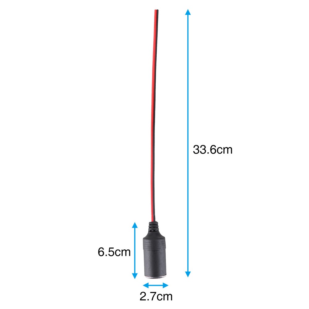 Car Cigarette Lighter Charger 12V/24V Adapter Cable Female Socket Plug Connector