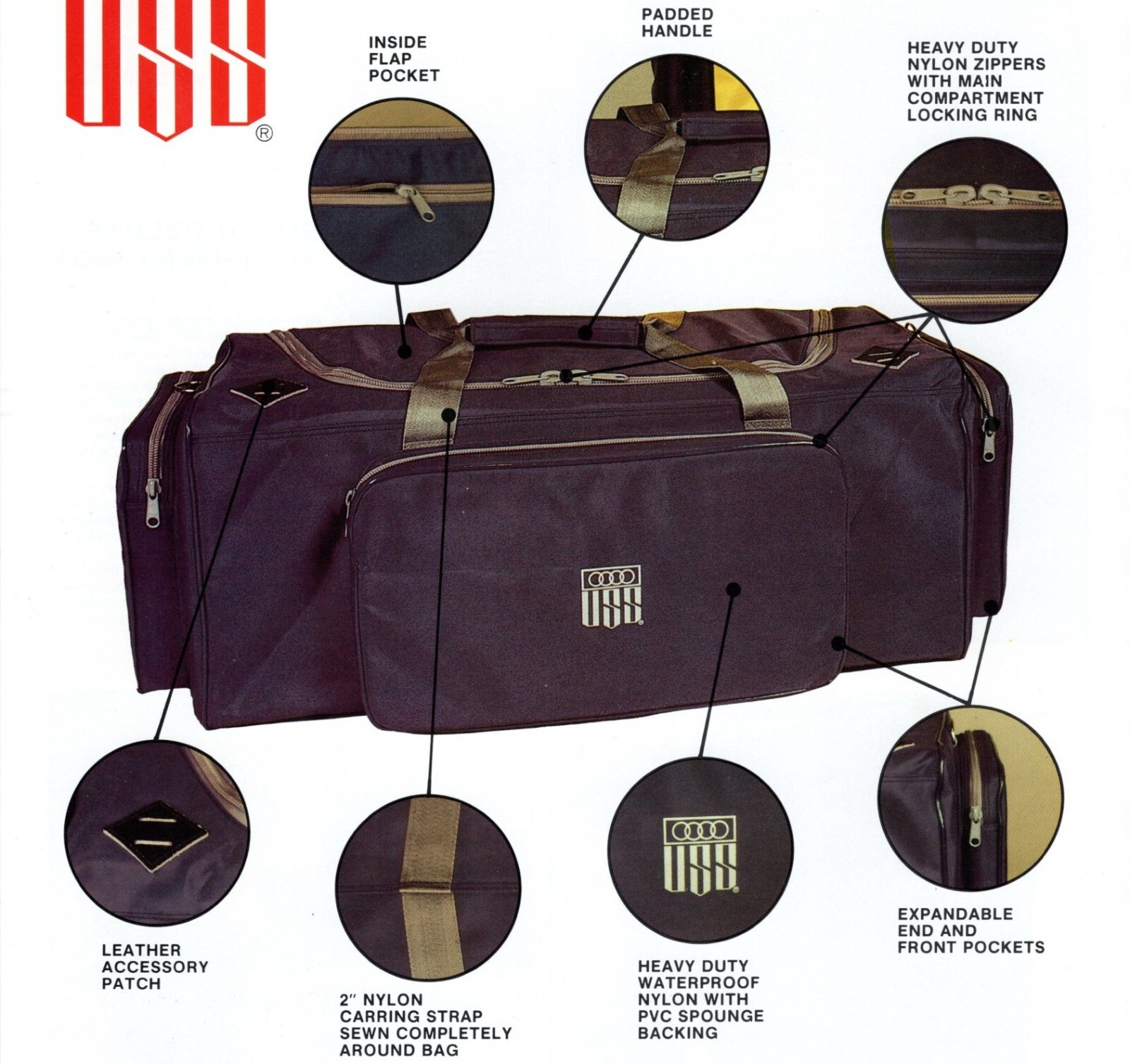 NEW - Scuba Divers Gear Bag, Dupont Rip Stop Nylon Dive Bag, Boat Duffel Bag