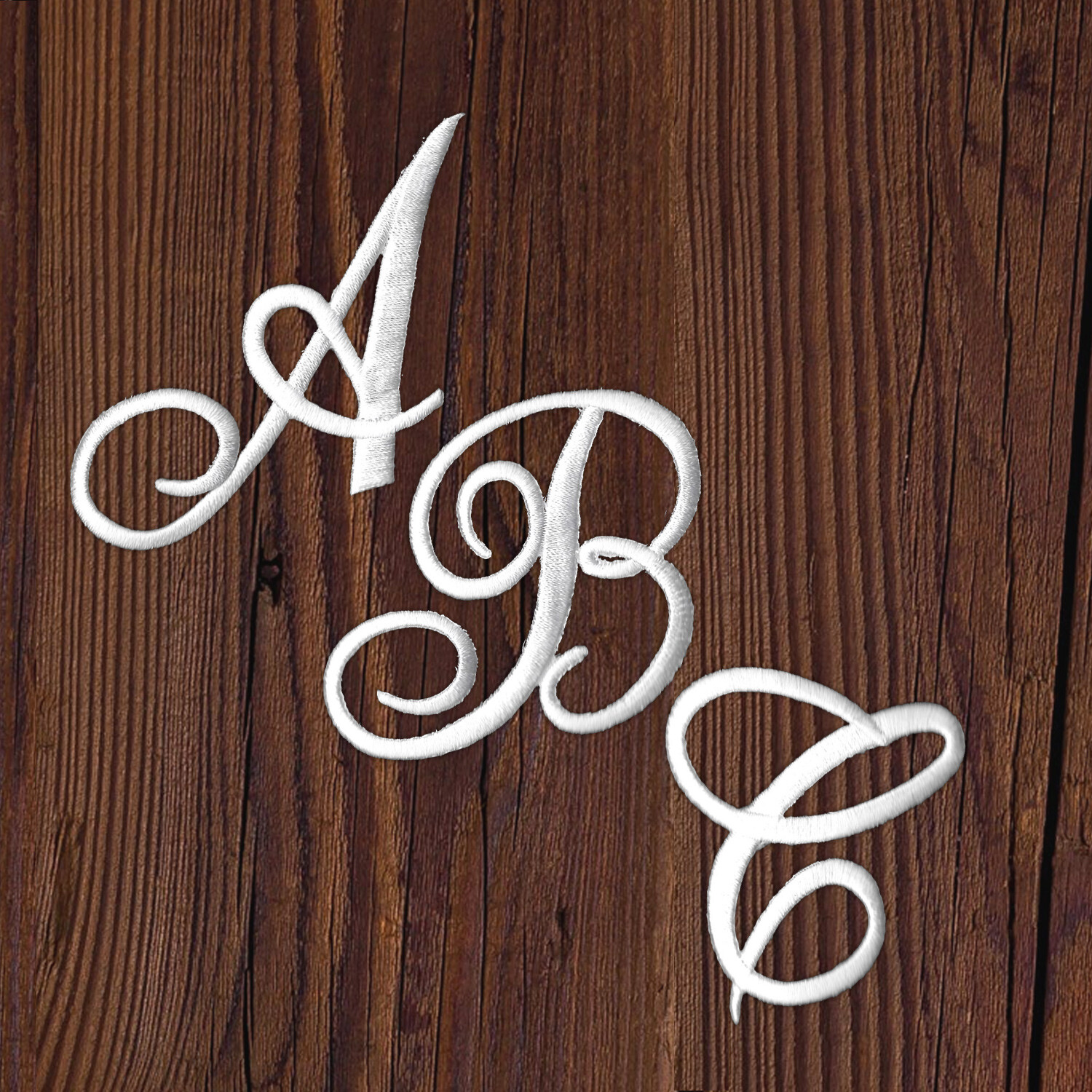 Iron On Script Letter Patches, Embroidered Monogram Letters, 3 Colors USA Seller