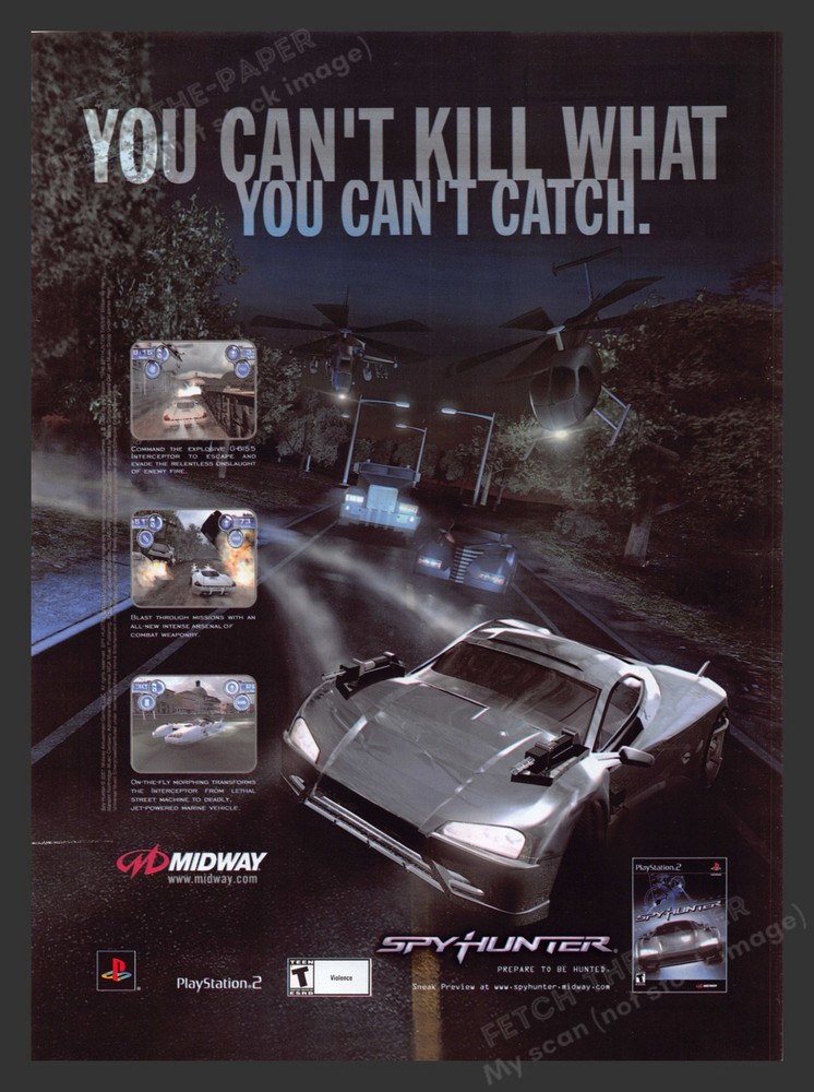 Spy Hunter Video Game 2001 Print Advertisement
