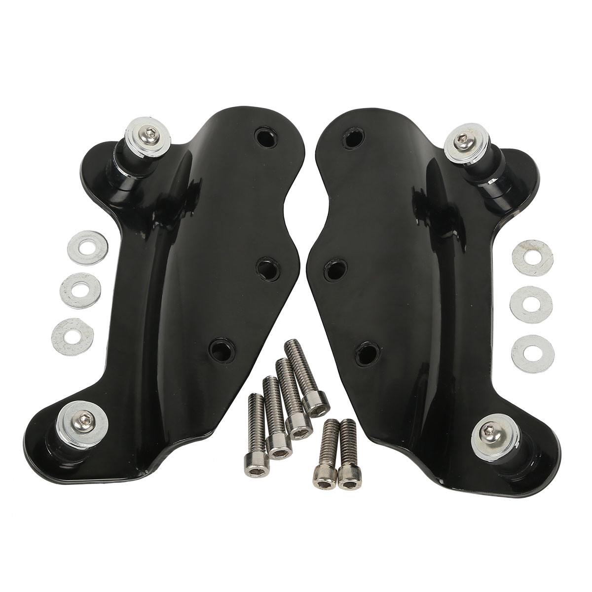 Black 4 Point Docking Hardware Kits For Harley Street Glide Road King 2009-2013