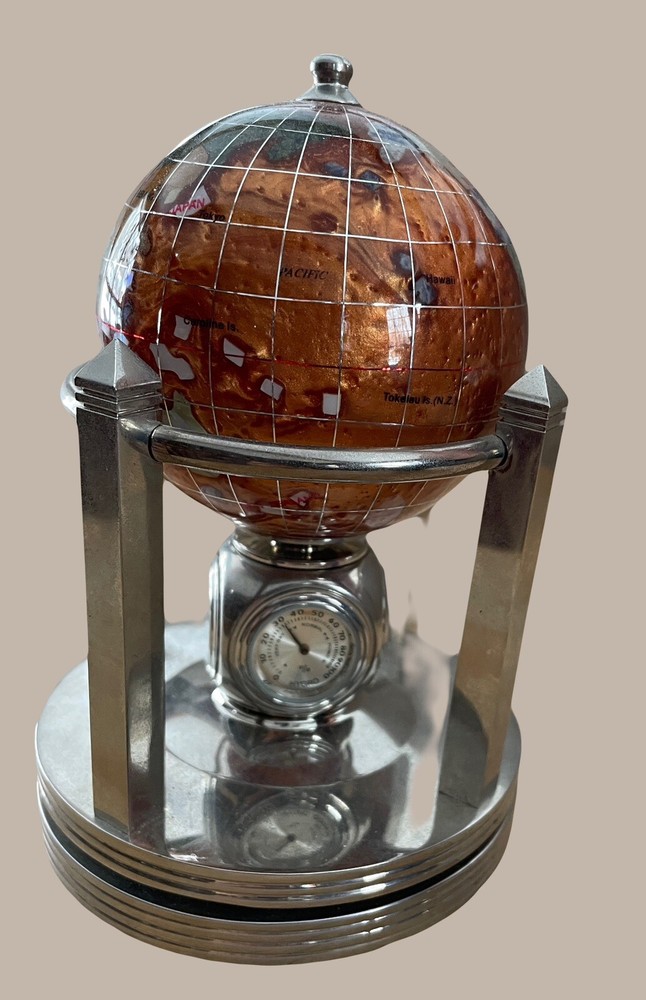 Alexander Kalfano rotating clock Globe Quartz Clock + Thermometer + Hygrometer