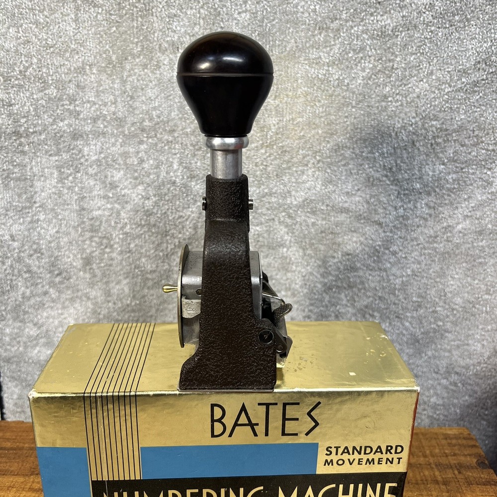 Bates Standard Multiple Movement Numbering Machine Stamp 6 Wheels Style A