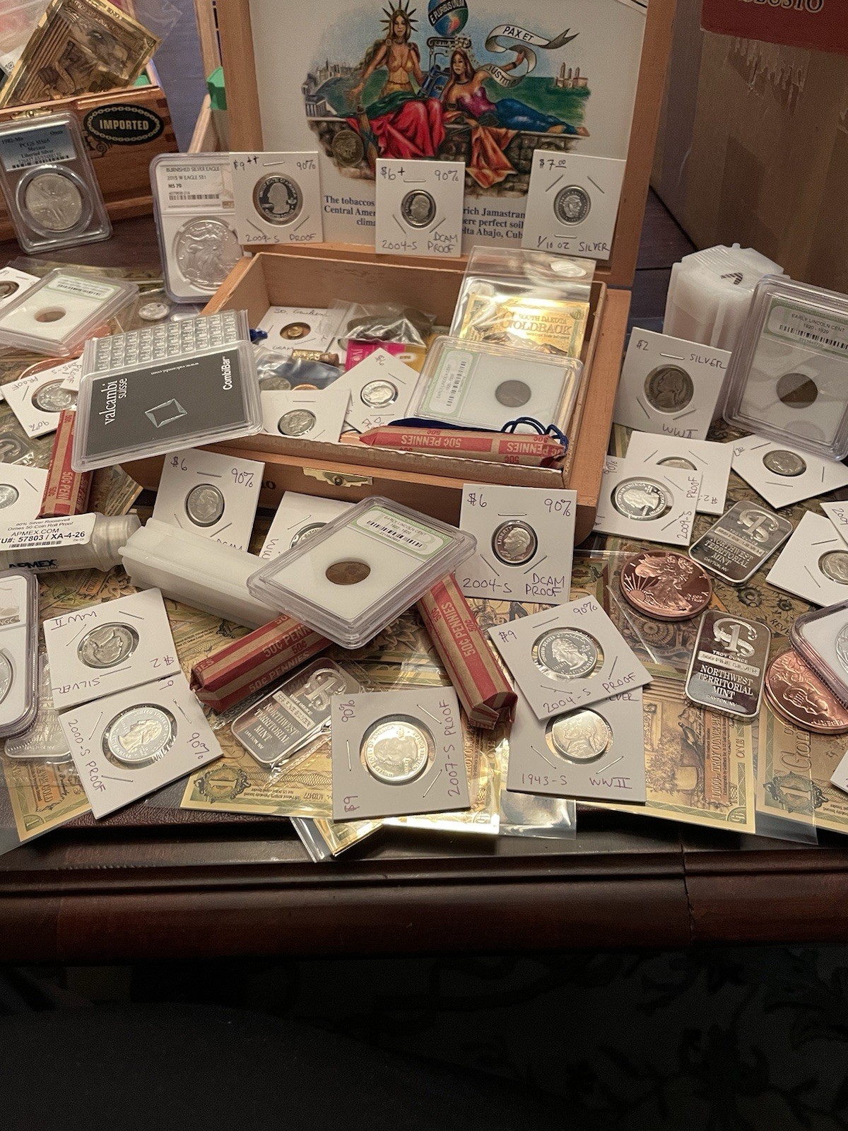 ESTATE SALE SILVER & GOLD LOT! Coins, Bars, Rounds, Rolls, Slabs & Bills!