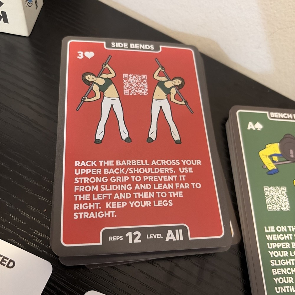 Stack 52 Barbell Exercise Cards. Weight Lifting Playing Card 2019