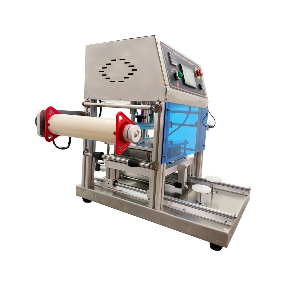 110V Automatic Pneumatic Lunch Box Sealer Nitrogen Sealing Machine 2-Box Tray