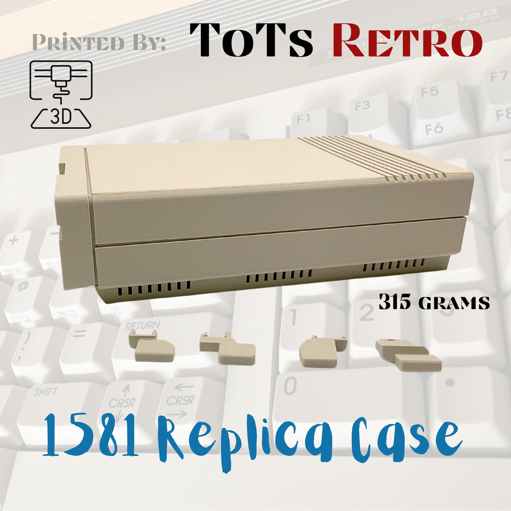 Commodore 1581 Replica Case 3d Printed For Commodore c64 or c128 CBM Computer