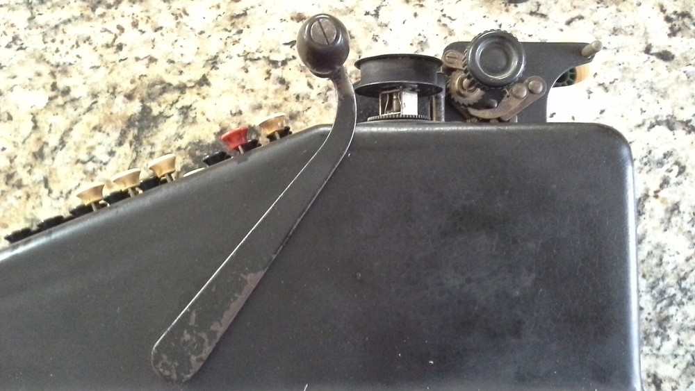 Burroughs Portable Green Top Adding Machine VINTAGE