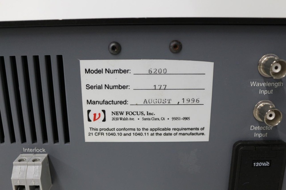 New Focus, Inc. 6200 External-Cavity Tunable Diode Laser Controller