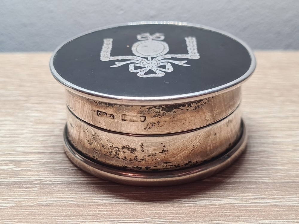 Sterling Silver Pill/Powder Box Art Deco