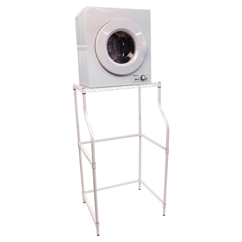 Laundry Storage Rack Compact Washer Dryer Shelf Stackable Room Space Saver Stand