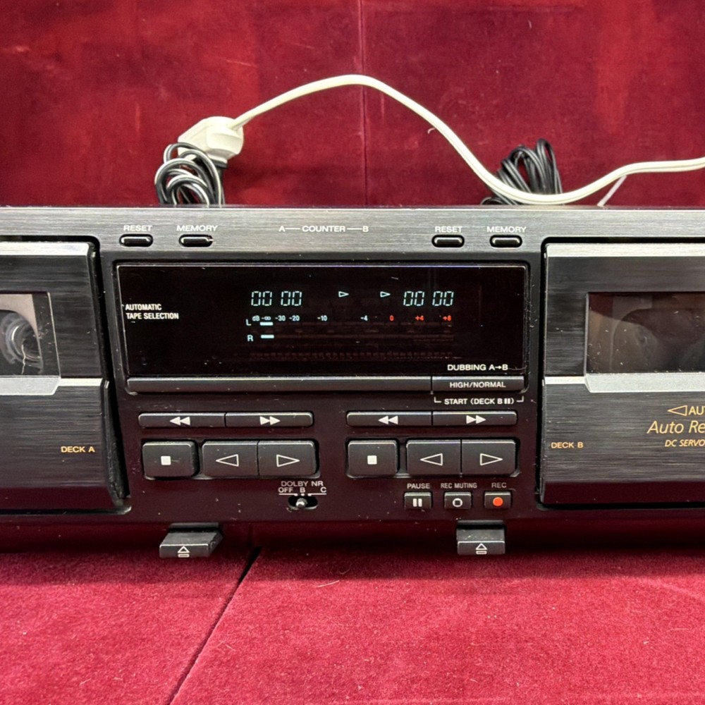 Sony TC-WE425 Cassette Deck Auto Reverse High Density Head Dolby NR Black