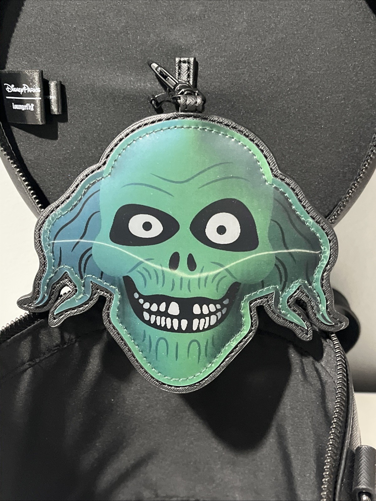 HATBOX GHOST Disney Parks Loungefly Black & Clear Haunted Mansion Crossbody Bag!