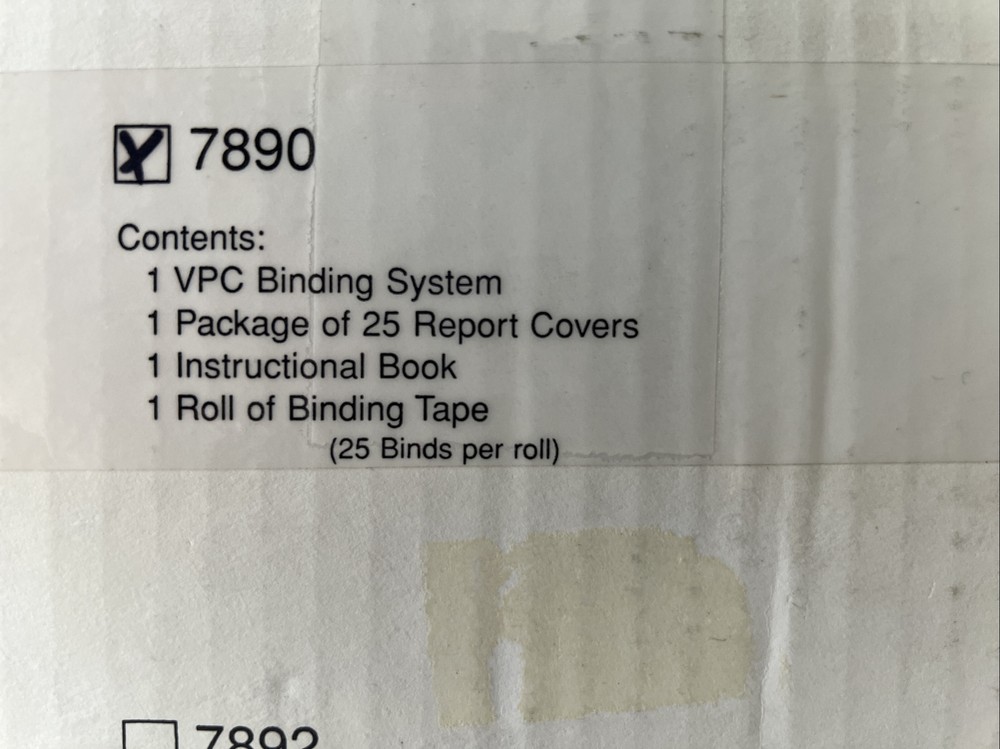 VPC Tape Binding System For Home, School, & Office Use Model 7890