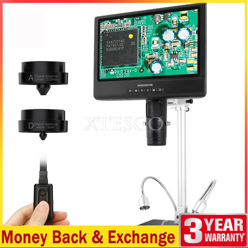 Andonstar AD249-M 10-inch LCD Screen Digital Microscope for Electronics Solder
