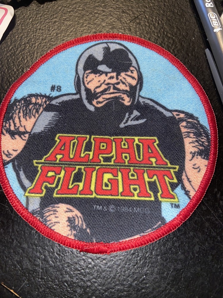 VINTAGE APLHA FLIGHT PUCK 1984 MARVEL COMICS PATCH