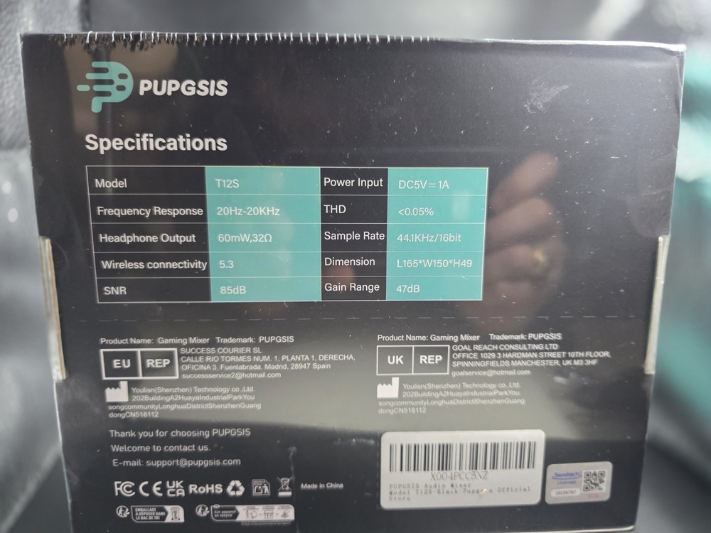 Pupgsis Gaming Audio Mixer, Usb Audio Interface for PC