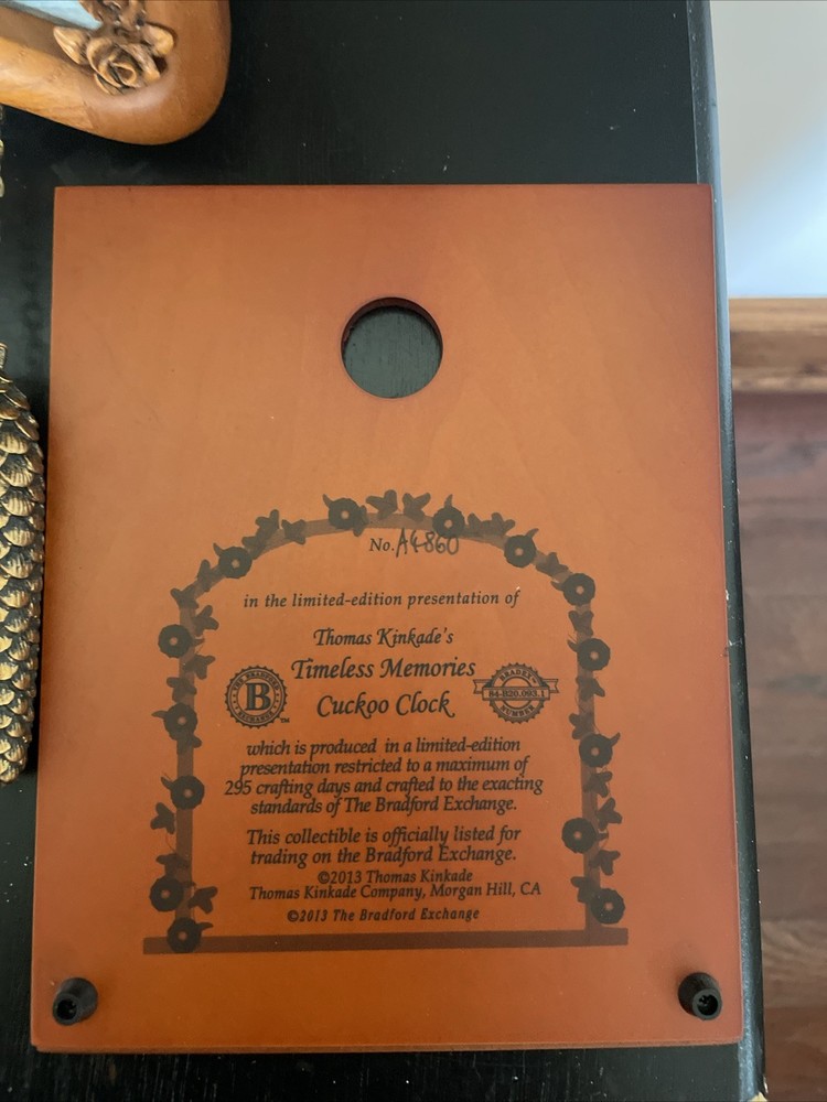 Thomas Kinkade Timeless Memories Cuckoo Clock 87860 2007 Untested