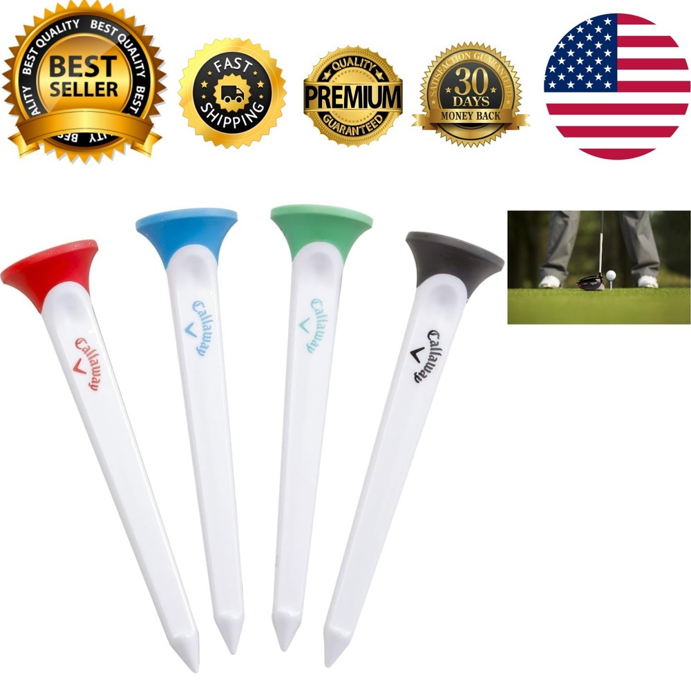 Durable Par Tee 4-Pack Golf Tees with Low-Spin Launch for Better Performance