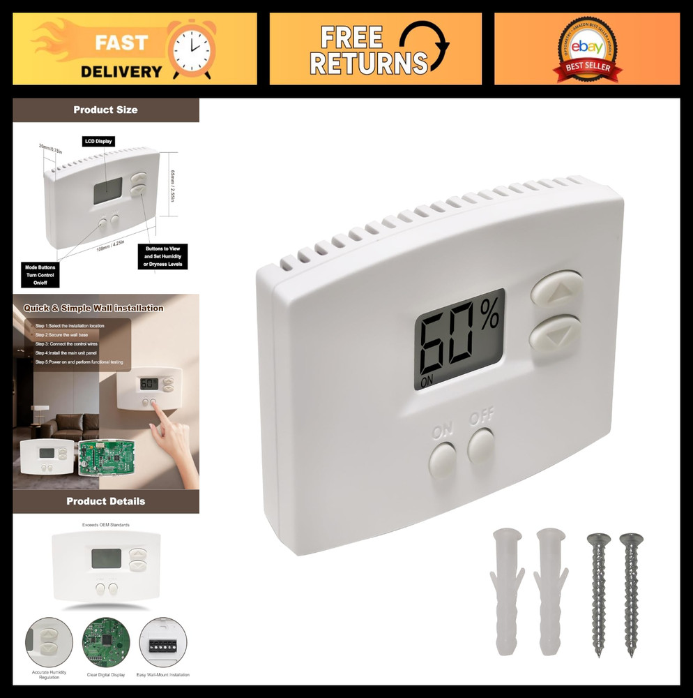 Digital Wall-Mount Dehumidifier Control Panel - Remote Wiring for 1800/E-Series
