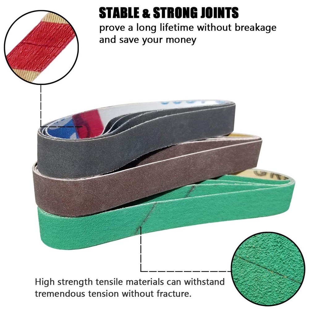 24 Pcs 1/2" X 10" Replacement Belt Kit for Work Sharp Combo Knife Sharpener...