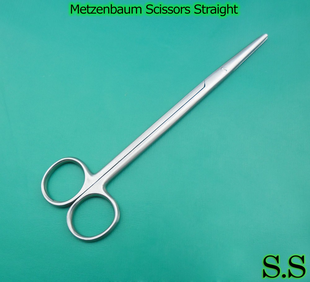2 ASSORTED METZENBAUM SCISSORS 6" CVD + STR SURGICAL VETERINARY