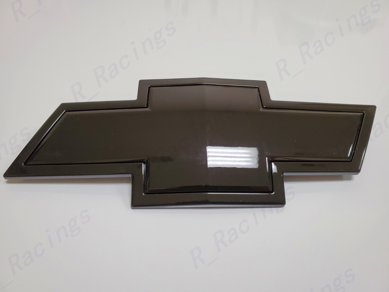 Front Rear Bowtie Emblem Gloss Black 2007-13 Silverado 1500 2007-10 2500HD3500HD