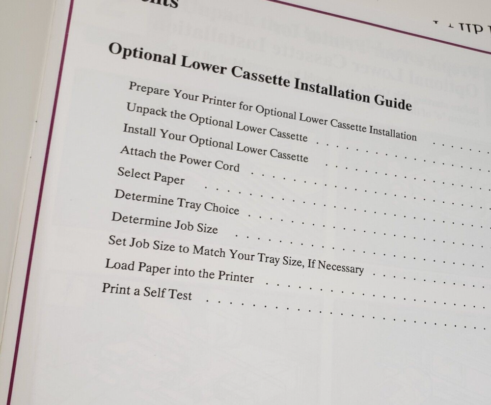 HP Hewlett Packard LaserJet IIP Printer OLC Installation+ Getting Started Guides