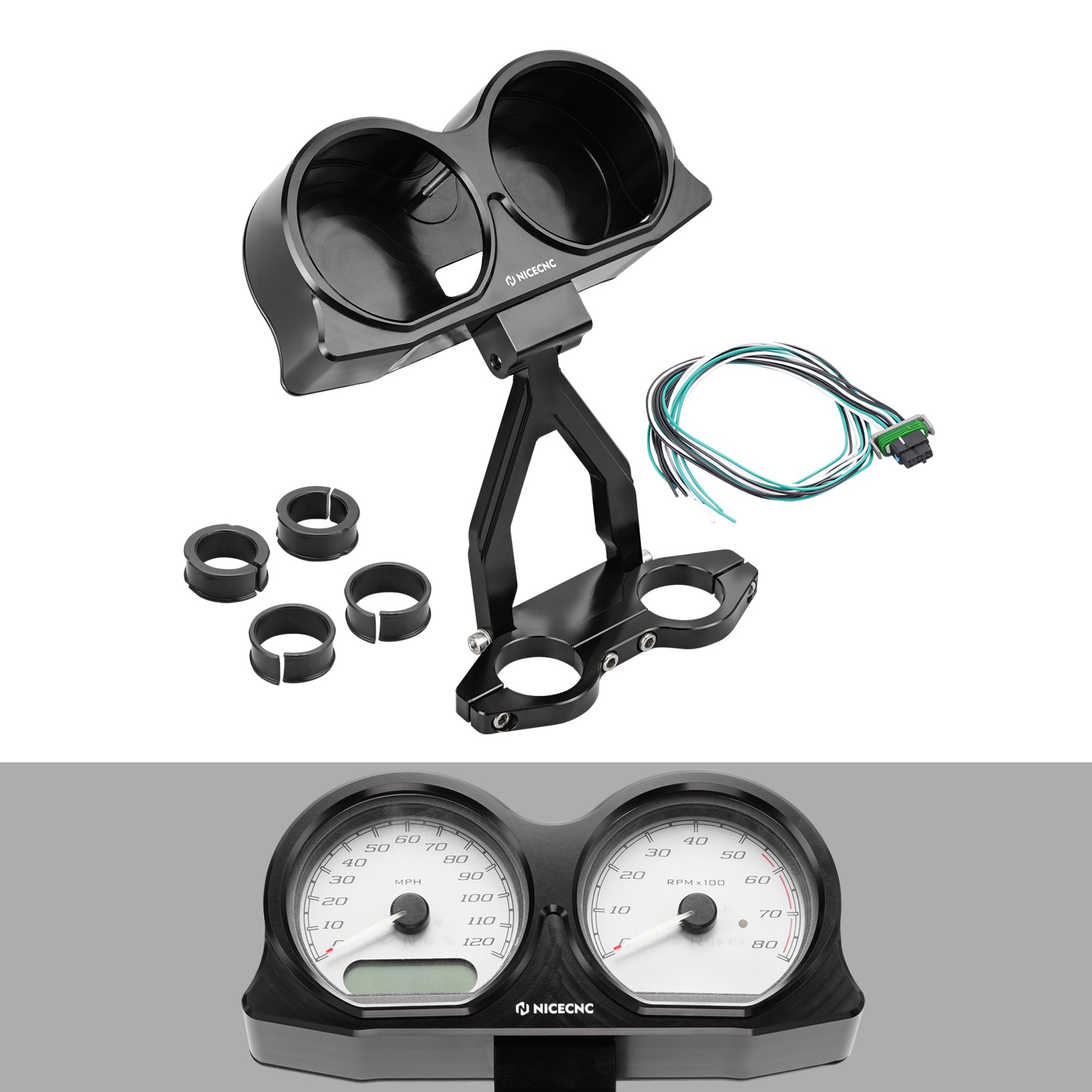 Gauges Relocation Mount Bracket Kit For Harley Road Glide ST FLTRXST 2022-2023