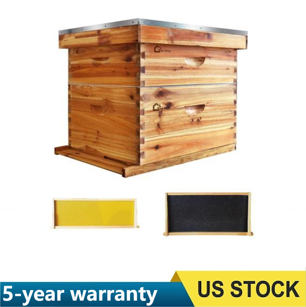 Langstroth Beehive Starter Kit - 20 Frame Box with 10 Deep & 10 Medium Frames