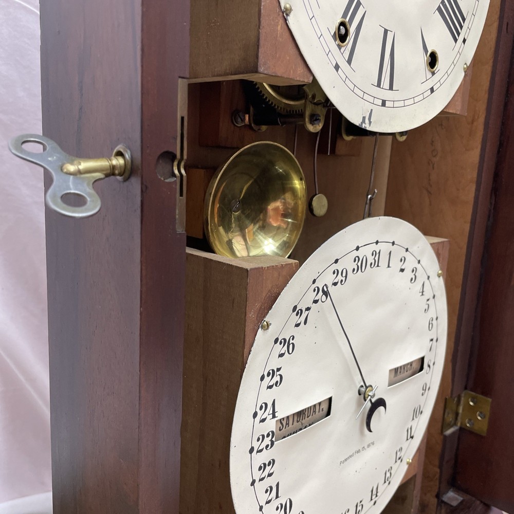 Seth Thomas 1875 parlor #3 Double Dial Calander Clock Very Nice Clean Clock ￼