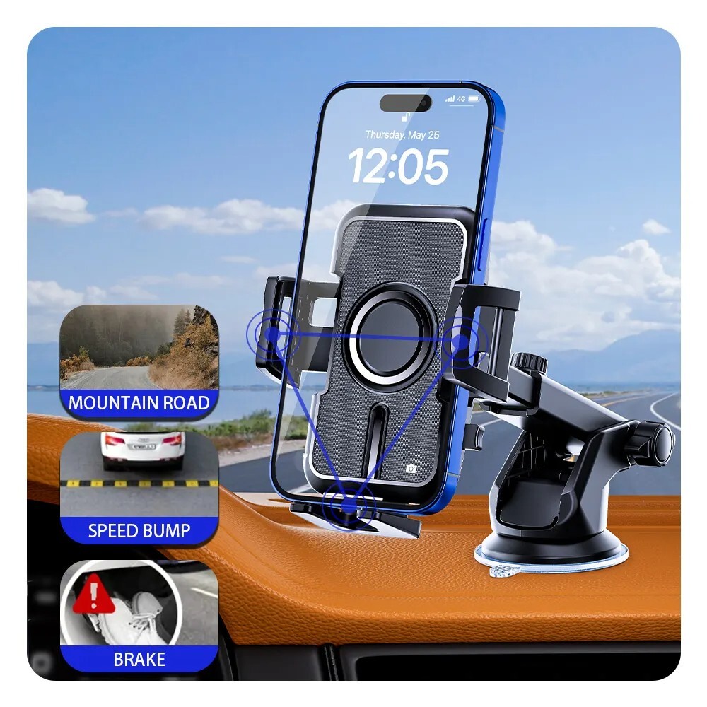 Car Phone Holder with Suction Mount For Android/Iphone