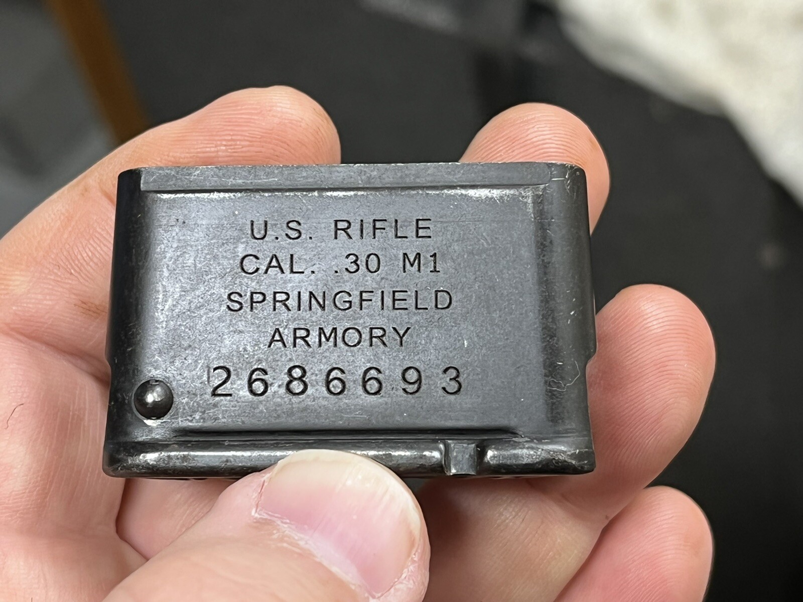 Custom Engraved M1 Garand En Bloc Clip, Have Your Rifles Markings Put On A Clip!