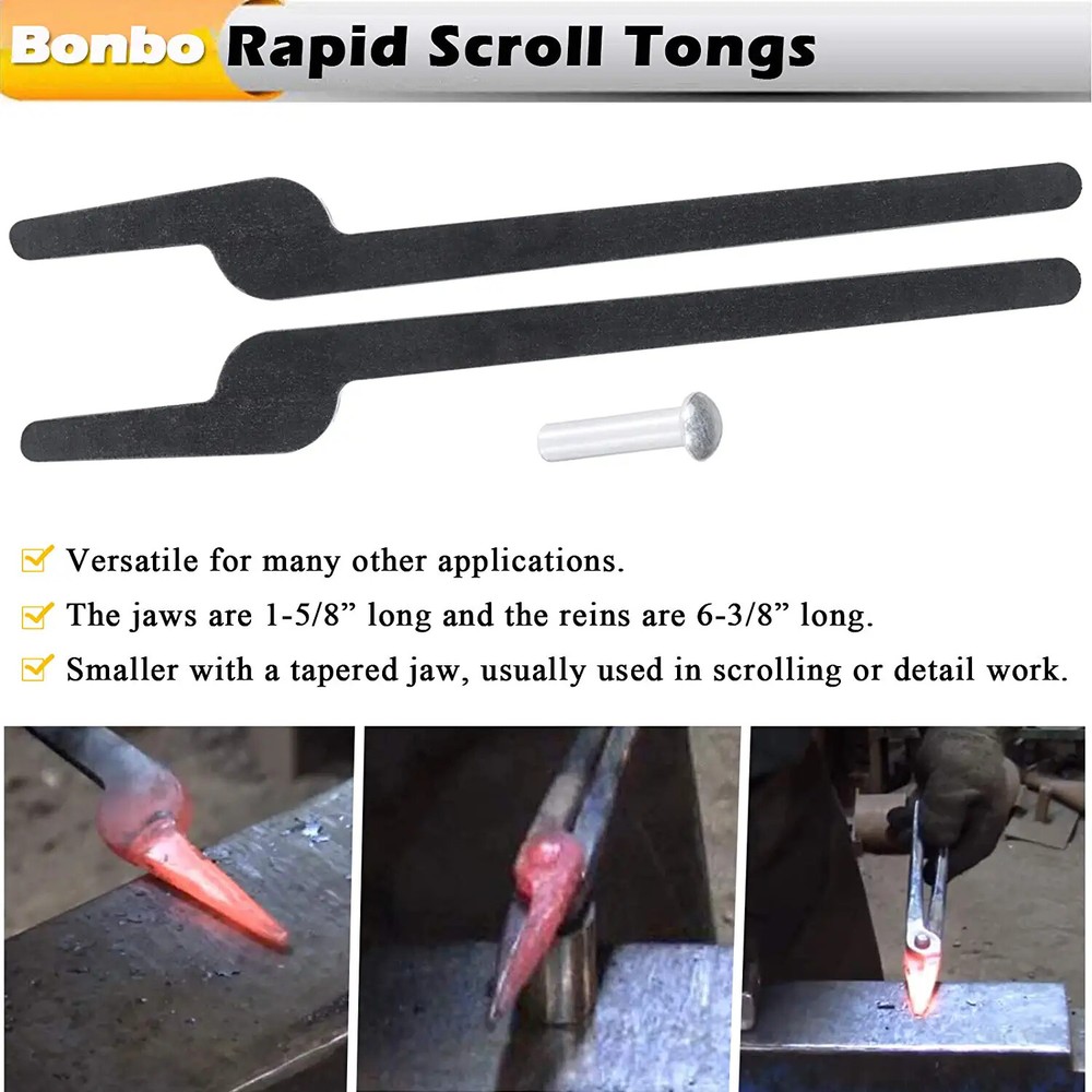 DIY Rapid Blacksmith Tongs Bundle Set With Rivet For Blacksmithing Forging Forge