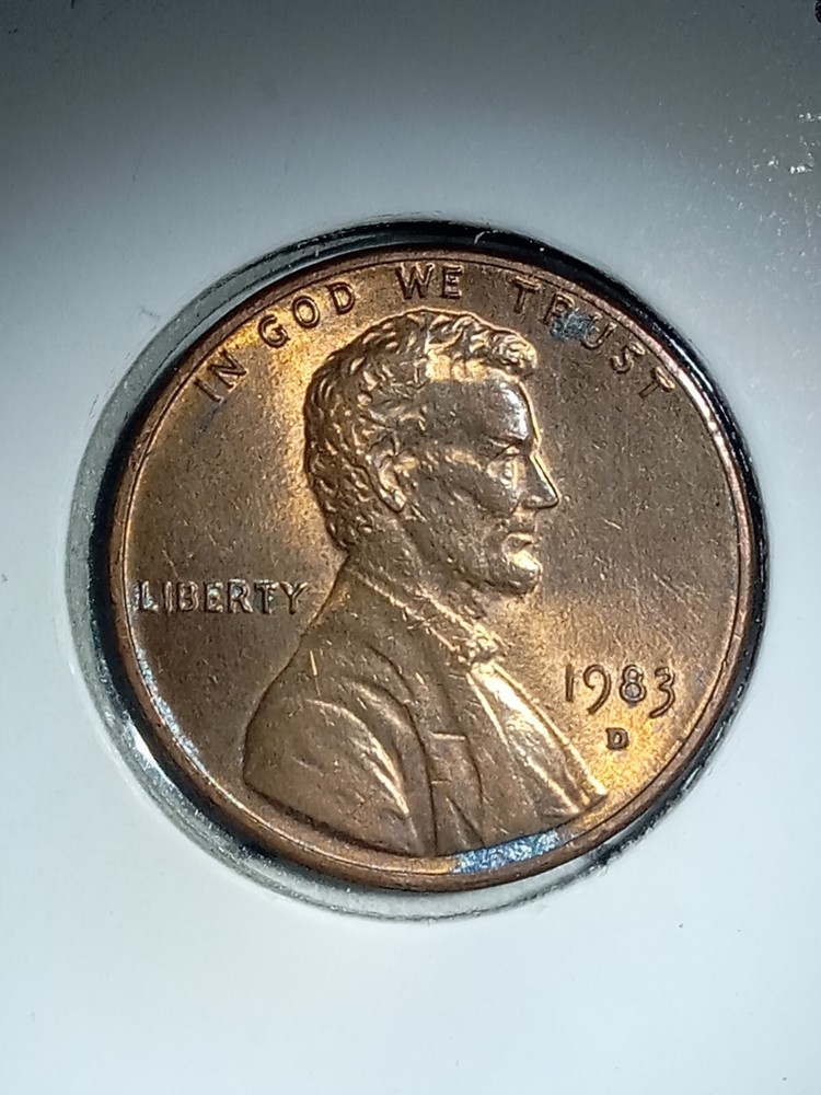 1983 Denver Lincoln Cent With Silver Fragment Error!!!