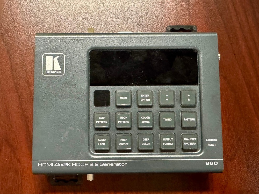 Kramer 860 4K UHD HDMI Pattern Generator & Analyzer *USED*